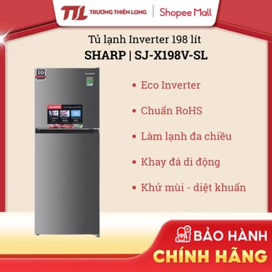 So sánh giá [VC 10%] SJ-X198V-SL - Tủ Lạnh Sharp Inverter 181 Lít SJ-X198V-SL - [TOÀN QUỐC] rẻ nhất?