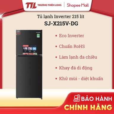 So sánh giá [VC 10%] SJ-X215V-DG - Tủ Lạnh Sharp Inverter 197 Lít SJ-X215V-DG - [TOÀN QUỐC] rẻ nhất?