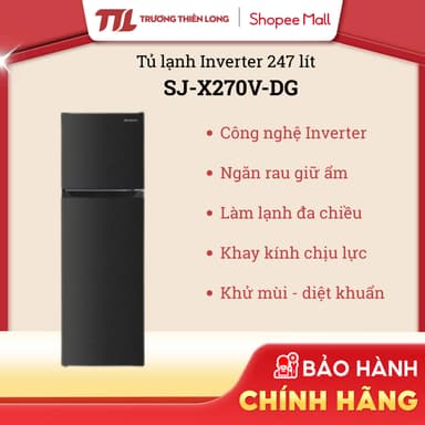 So sánh giá SJ-X270V-DG || SJ-X270V-SL - Tủ Lạnh Sharp Inverter 247 Lít SJ-X270V rẻ nhất?