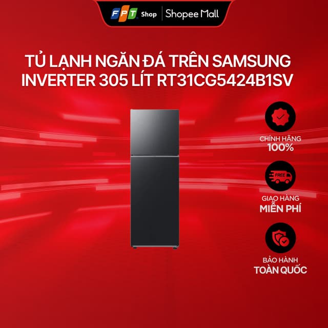 [Chỉ GH tận nơi] Tủ lạnh ngăn đá trên Samsung Inverter 305 lít RT31CG5424B1SV - Ảnh 9