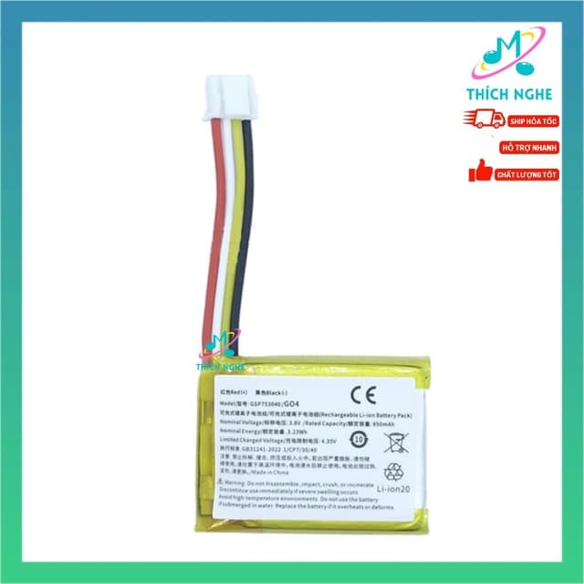 Battery JBL Go 4 GSP753040 dùng thay thế cho loa bluetooth Pin JBL Go 4 GSP753040 - Ảnh 1