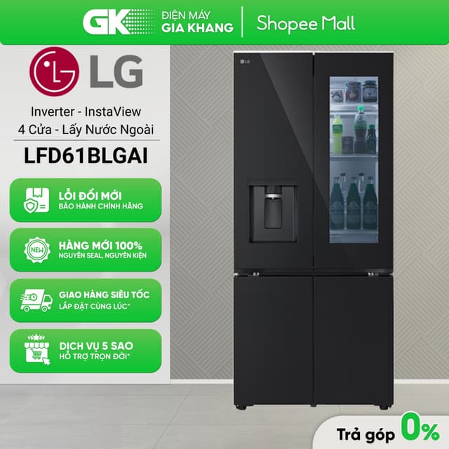 LFD61BLGAI - Tủ lạnh LG Inverter 612 lít Multi Door InstaView LFD61BLGAI [Freeship HCM]{GIẢM 10%} - Ảnh 3
