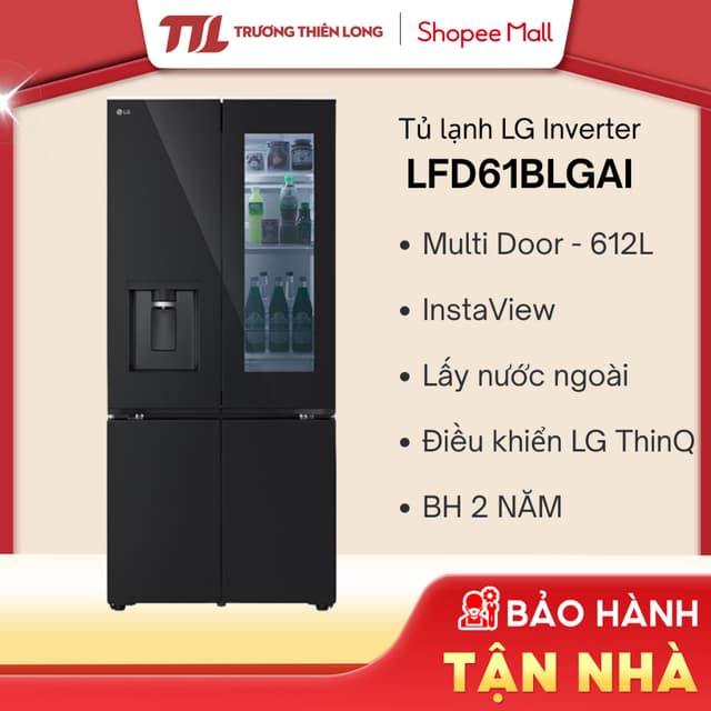 LFD61BLGAI - Tủ Lạnh 4 Cửa LG Inverter 612 Lít Multi Door InstaView [FREESHIP HCM] - Ảnh 2