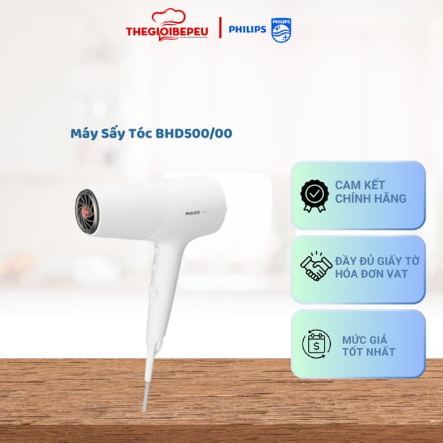 Máy sấy tóc Philips BHD500/00 2100W nhỏ gọn - Ảnh 10