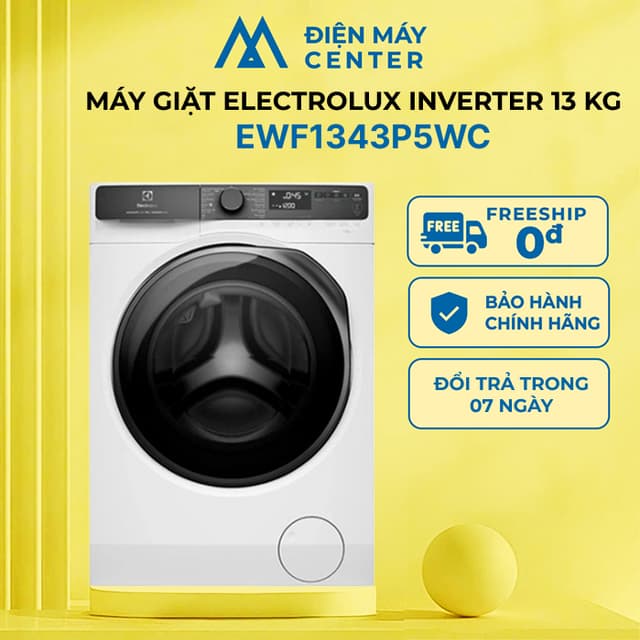 Máy giặt Electrolux UltimateCare 500 Inverter 13 kg EWF1343P5WC - Mẫu mới 2025 - Ảnh 1