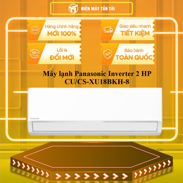 [SHOPEE - LẮP ĐẶT 0Đ HN HCM] - CU/CS-XU18BKH-8 - Máy lạnh Panasonic Inverter 2 HP CU/CS-XU18BKH-8 - Ảnh 1