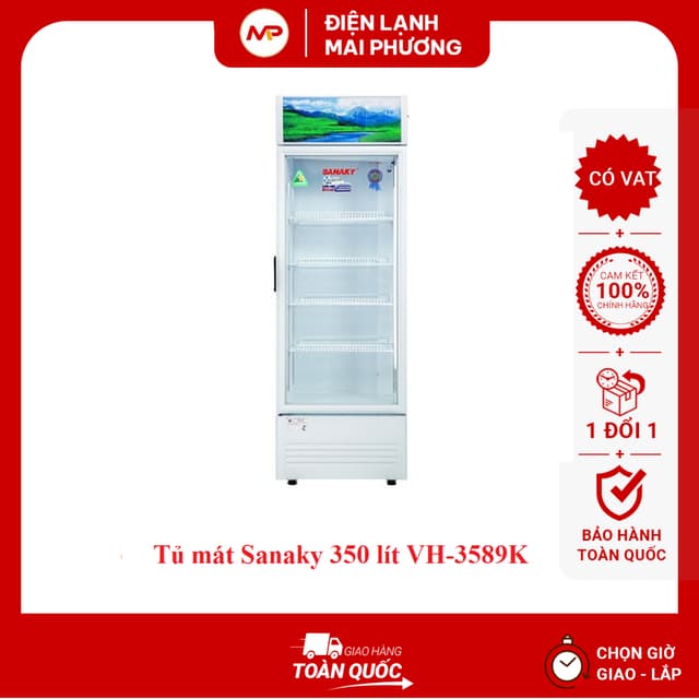 [FREESHIP + LẮP ĐẶT HN]Tủ mát Sanaky 350 lít VH-3589K dàn đồng - Bảo hành tại nhà 24 tháng - Ảnh 1
