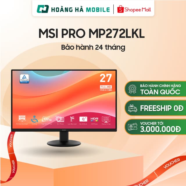 Màn Hình MSI PRO MP272LKL (27 inch/IPS/FHD/100Hz/1ms) - Chính hãng - Ảnh 5