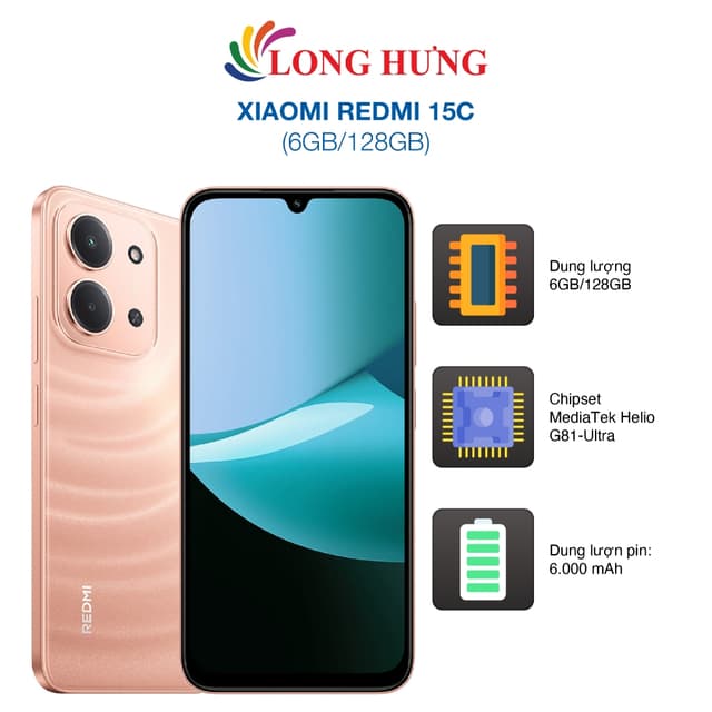 Điện thoại Xiaomi Redmi 15C (6GB/128GB) - Hàng chính hãng - Ảnh 2