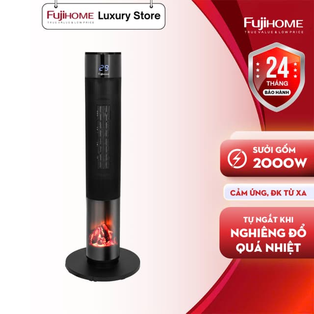 Quạt Sưởi Gốm Fujihome FH1950 – Sưởi Ấm Nhanh, Sang Trọng Và An Toàn - Ảnh 3