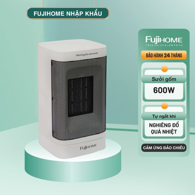 Quạt sưởi gốm Fujihome FH600 – 2 chế độ sưởi & quạt, tiện dụng quanh năm! - Ảnh 9