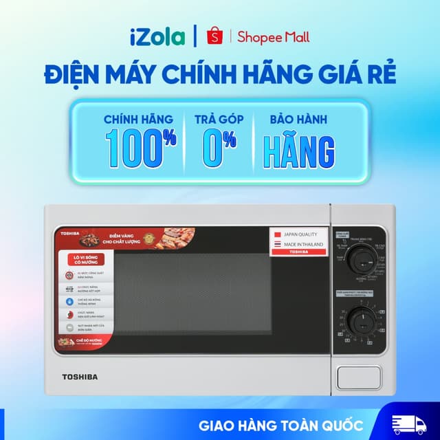 ER-SGM20(S1)VN - Lò vi sóng có nướng Toshiba ER-SGM20(S1)VN 20 lít - Hàng chính hãng - Ảnh 9