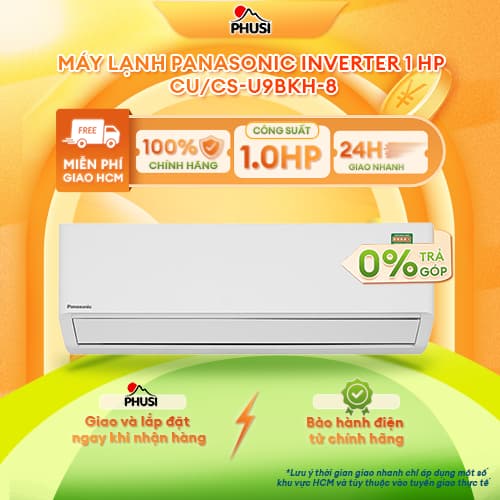CU/CS-U9BKH-8 [GIAO LẮP HCM] Máy lạnh Panasonic Inverter 1 HP CU/CS-U9BKH-8 - CHÍNH HÃNG, MỚI 100% - Ảnh 7