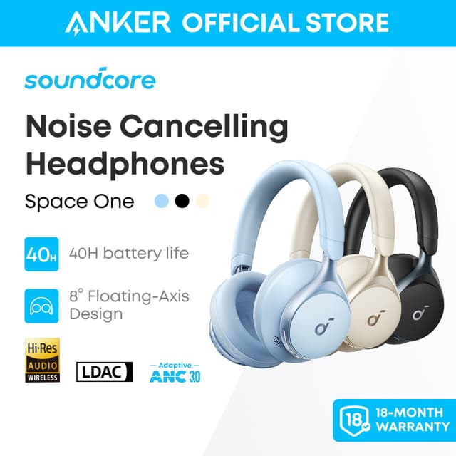 Soundcore by Anker Space One, Tai nghe chống ồn chủ động 98%, Thời gian phát ANC 40 giờ, A3035 - Ảnh 4