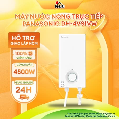 DH-4VS1VW - Máy nước nóng trực tiếp Panasonic 4500W DH-4VS1VW - CHÍNH HÃNG - Ảnh 1