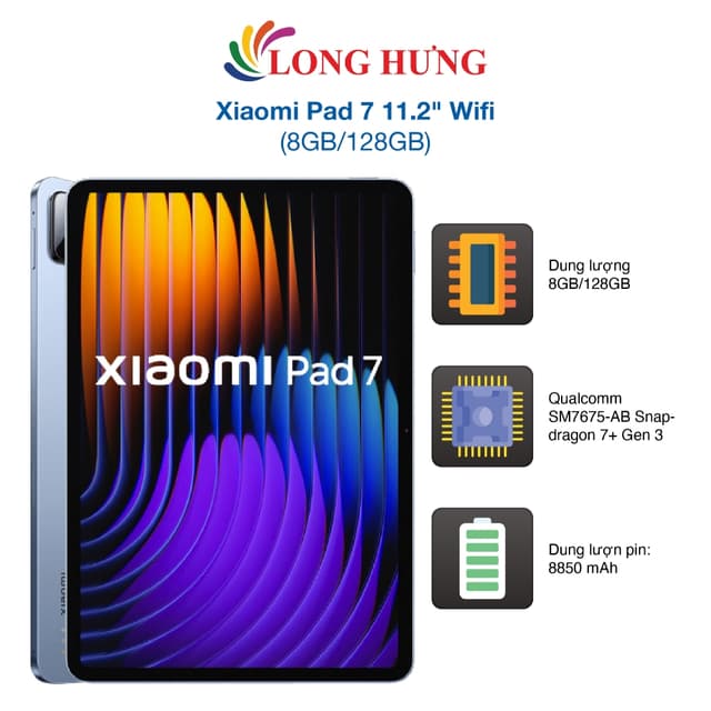 Máy tính bảng Xiaomi Pad 7 11.2" Wifi (8GB/128GB) - Hàng chính hãng - Ảnh 4