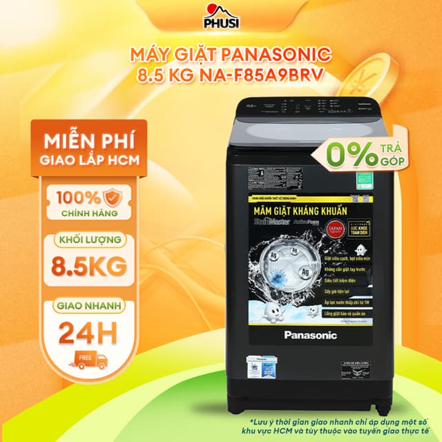 NA-F85A9BRV [GIAO LẮP MIỄN PHÍ HCM] Máy giặt Panasonic 8.5 Kg NA-F85A9BRV - CHÍNH HÃNG, MỚI 100% - Ảnh 3