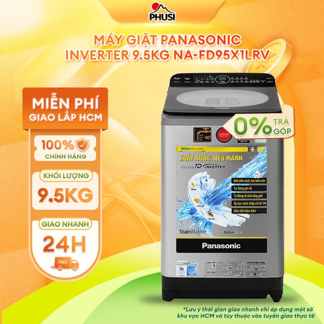 NA-FD95X1LRV [MIỄN PHÍ GIAO LẮP HCM] Máy giặt Panasonic Inverter 9.5 kg NA-FD95X1LRV - CHÍNH HÃNG - Ảnh 2