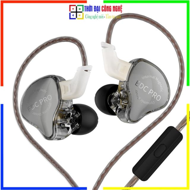 Tai nghe KZ EDC Pro Hifi có mic, dây tháo rời - Âm bass mạnh, chống ồn tốt [THỜI ĐẠI CÔNG NGHỆ] Bảo hành chính hãng. - Ảnh 3