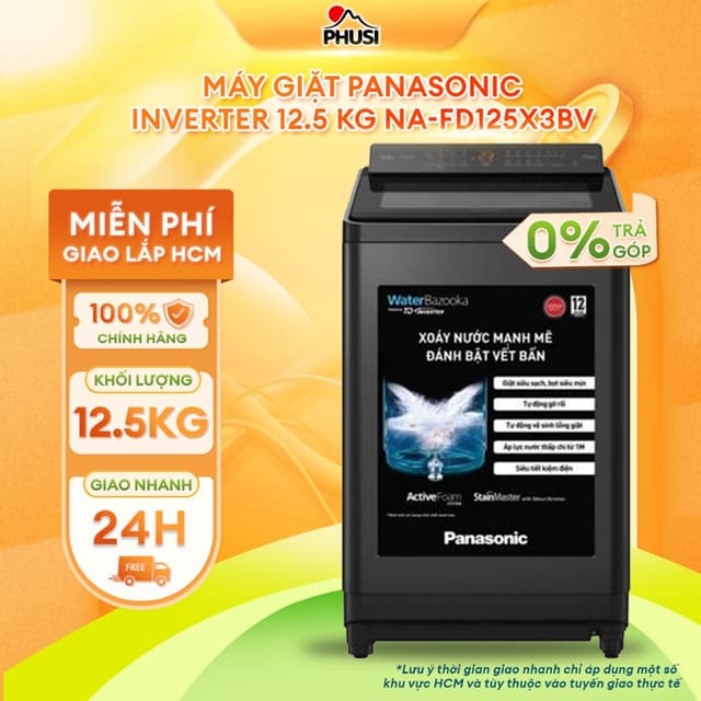 NA-FD125X3BV [GIAO LẮP MIỄN PHÍ HCM] Máy Giặt Panasonic Inverter 12.5 Kg NA-FD125X3BV - CHÍNH HÃNG - Ảnh 6