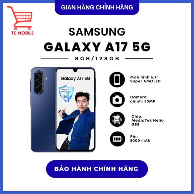 Điện thoại Samsung Galaxy A17 5G (8Gb/128Gb) - Hàng Chính Hãng - Ảnh 1