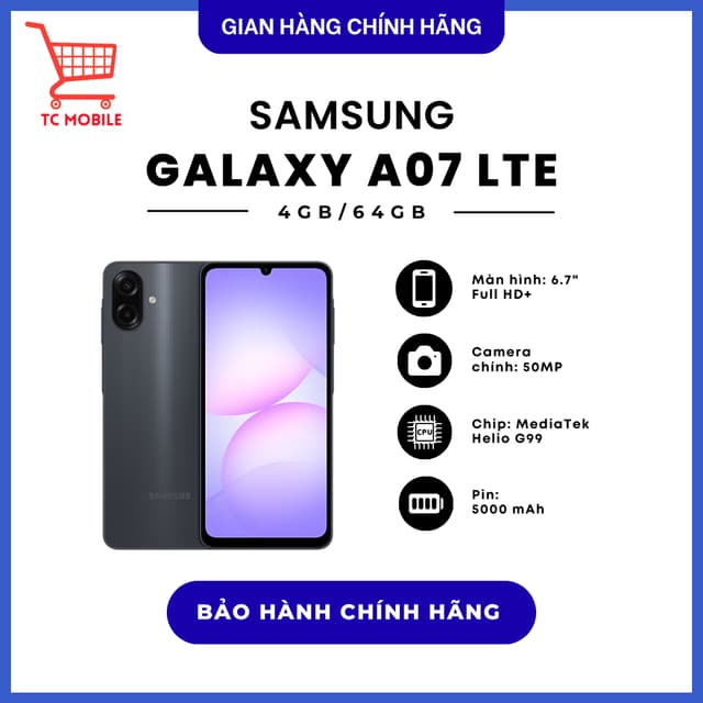 Điện thoại Samsung Galaxy A07 4G (4GB/64GB) - Hàng Chính Hãng - Ảnh 5