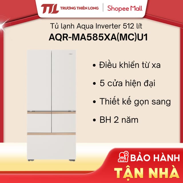 Tủ lạnh Aqua Inverter 512 lít Multi Door AQR-MA585XA(MC)U1 [FREESHIP HCM] - Ảnh 6