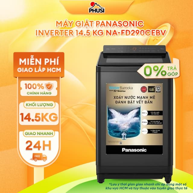 NA-FD290CEBV [MIỄN PHÍ GIAO LẮP HCM] Máy giặt Panasonic Inverter 14.5 kg NA-FD290CEBV - CHÍNH HÃNG - Ảnh 7