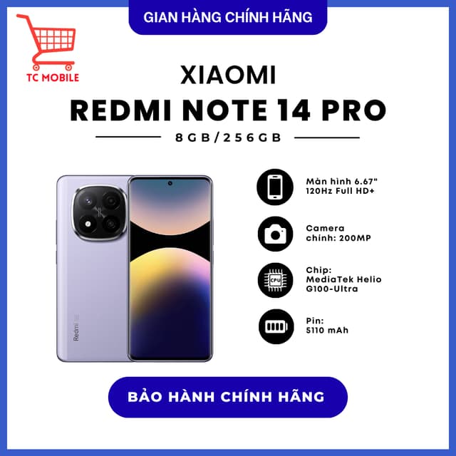 Điện thoại Xiaomi Redmi Note 14 Pro 8GB/256GB - Hàng Chính Hãng - Ảnh 9