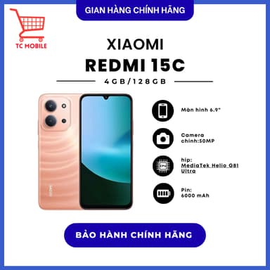 So sánh giá Điện thoại Xiaomi Redmi 15C 4GB/128GB - Hàng Chính Hãng rẻ nhất?