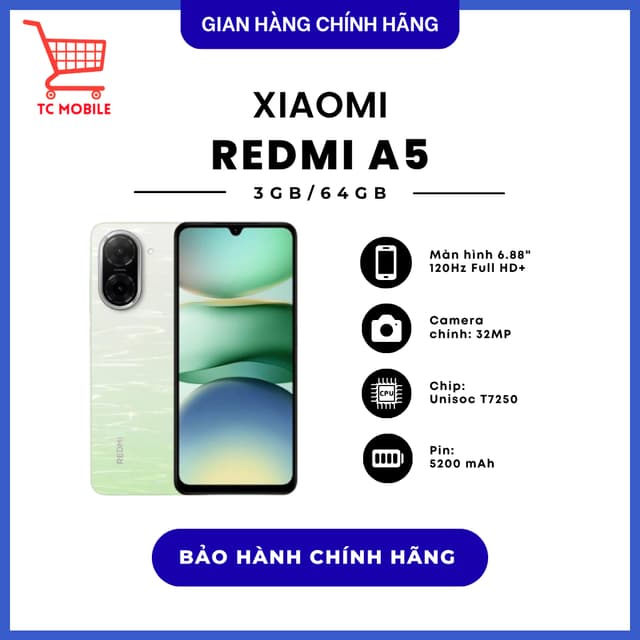 Điện thoại Xiaomi Redmi A5 (3GB/64GB) - Hàng Chính Hãng - Ảnh 10