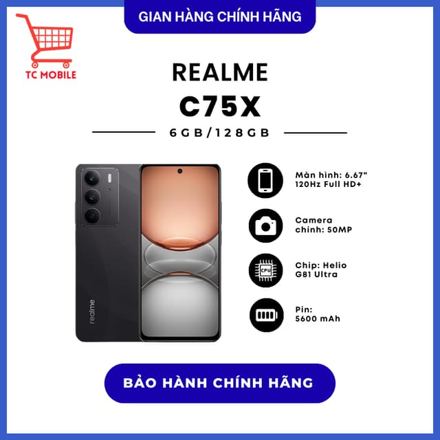 Điện thoại Realme C75x 6GB/128GB - Hàng Chính Hãng - Ảnh 8