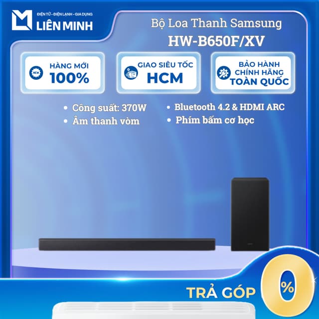 HW-B650F/XV - Bộ Loa Thanh Samsung 370W - Bảo Hành Chính Hãng - Ảnh 1