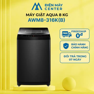 So sánh giá Máy giặt Aqua 8 kg AWM8-316K(B) - Bảo hành chính hãng 24 tháng rẻ nhất?