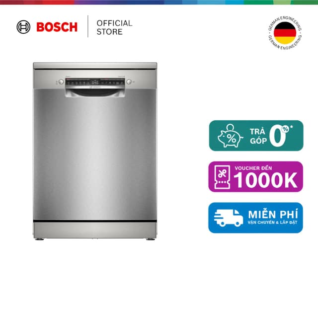 04.04 - 06.04 | Voucher Shopee lên đến 3tr | Máy Rửa Chén Độc Lập 13 Bộ Bosch SMS4EVI04E – Series 4 (60cm) – () - Ảnh 4