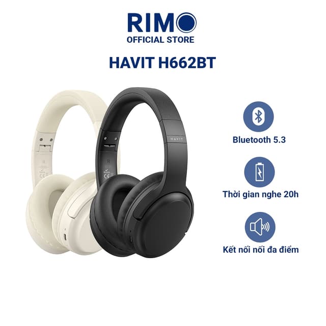 Tai nghe Bluetooth Headphone Havit H662BT pin dùng 20 tiếng bluetooth 5.3 - Hàng chính hãng - Ảnh 10