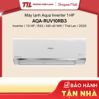 So sánh giá AQA-RUV10RB3 1HP | AQA-RUV13RB3 1.5 HP - Điều Hòa / Máy Lạnh AQUA Inverter [FREESHIP HCM] rẻ nhất?