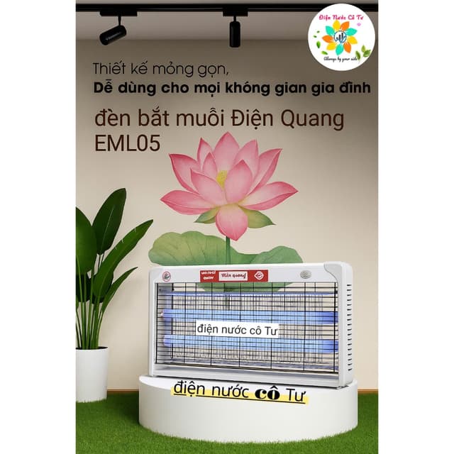 Đèn Bắt Muỗi LED Điện Quang ĐQ EML05L - đèn bắt muỗi côn trùng Điện Quang - bóng đèn bắt muỗi - Ảnh 2