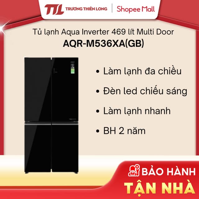 AQR-M536XA(SL) / AQR-M536XA(GB) - Tủ Lạnh Aqua Inverter 469 Lít Multi Door [FREESHIP HCM] - Ảnh 10