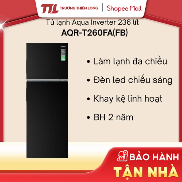 AQR-T260FA(FB) - Tủ Lạnh Aqua Inverter 236 Lít [TOÀN QUỐC] - Ảnh 6