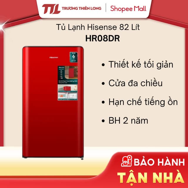 Tủ Lạnh Hisense 82 Lít / 94 Lít HR08DW / HR08DR / HR09DB - Mini 1 Cửa [TOÀN QUỐC] - Ảnh 2