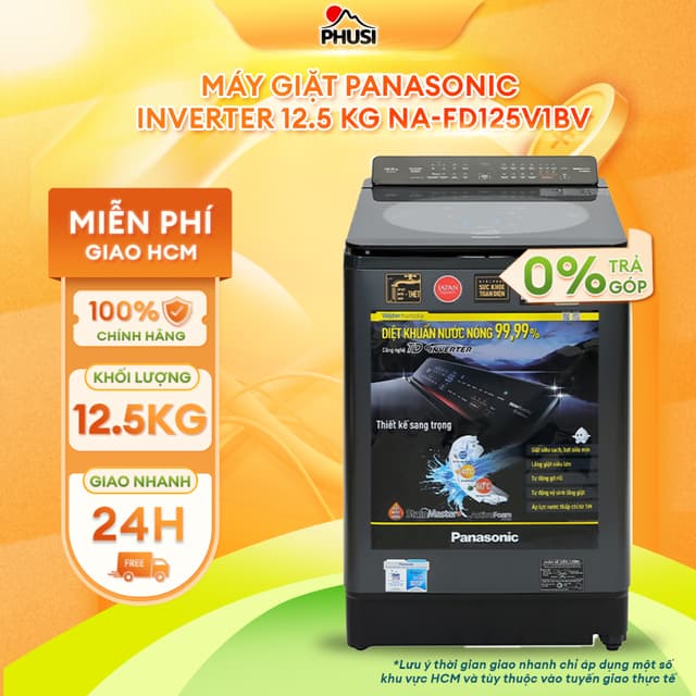 NA-FD125V1BV [GIAO LẮP MIỄN PHÍ HCM] Máy giặt Panasonic Inverter 12.5 Kg NA-FD125V1BV - CHÍNH HÃNG - Ảnh 6