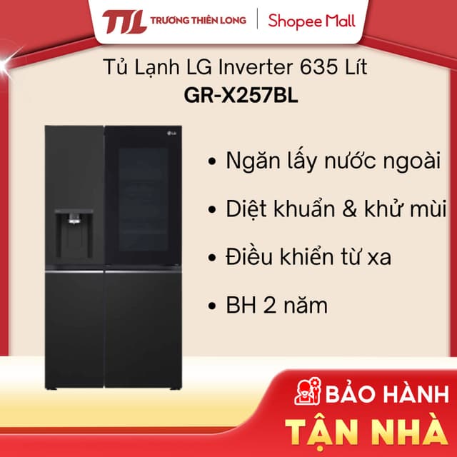 GR-X257BL - Tủ Lạnh LG Inverter 635 Lít Side By Side InstaView Door-in-Door X257BL [FREESHIP HCM] - Ảnh 7