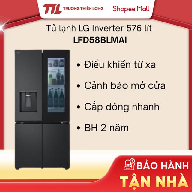 LFD58BLMAI - Tủ Lạnh LG Inverter 576 Lít Multi Door InstaView LFD58BLMAI [FREESHIP HCM] - Ảnh 5