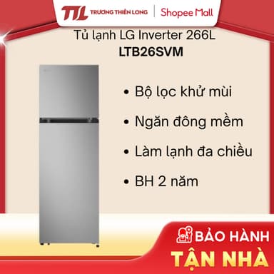 So sánh giá LTB26SVM - Tủ Lạnh LG Inverter 266 Lít LTB26SVM [FREESHIP HCM] rẻ nhất?