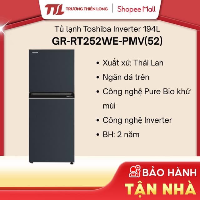 GR-RT252WE-PMV(52) - Tủ Lạnh Toshiba Inverter 194 Lít GR-RT252WE-PMV(52) [TOÀN QUỐC] - Ảnh 7