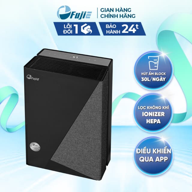 Máy hút ẩm block cao cấp FUJIE HM-930ED công suất 30L/ngày, lọc không khí bụi mịn, kết nối wifi - Ảnh 9