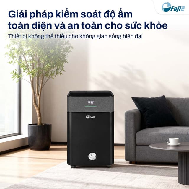 Máy hút ẩm 16L block nhập khẩu FUJIE HM-916ED công suất 16 lít/ngày, loại bỏ ẩm ướt, kết nối wifi - Ảnh 12