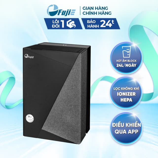 Máy hút ẩm 24L block nhập khẩu FUJIE HM-924ED công suất 24 lít/ngày, màng lọc HEPA, kết nối wifi - Ảnh 3