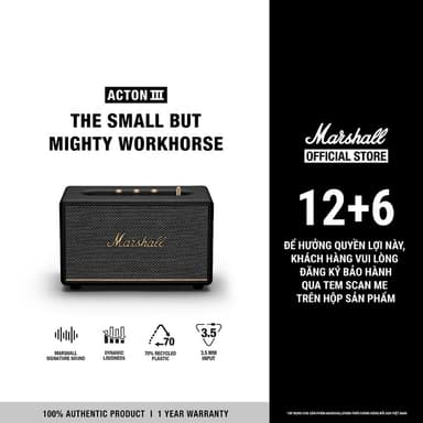 So sánh giá [MÀU MỚI VỀ] Loa Marshall Bluetooth ACTON III Homeline - Bảo Hành Chính Hãng ASH 1 Đổi 1 Trong 1 Năm rẻ nhất?